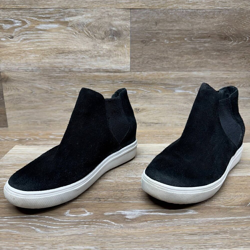 Steve Madden Suede Sultan Chelsea Wedge Booties Women's Size 8M
